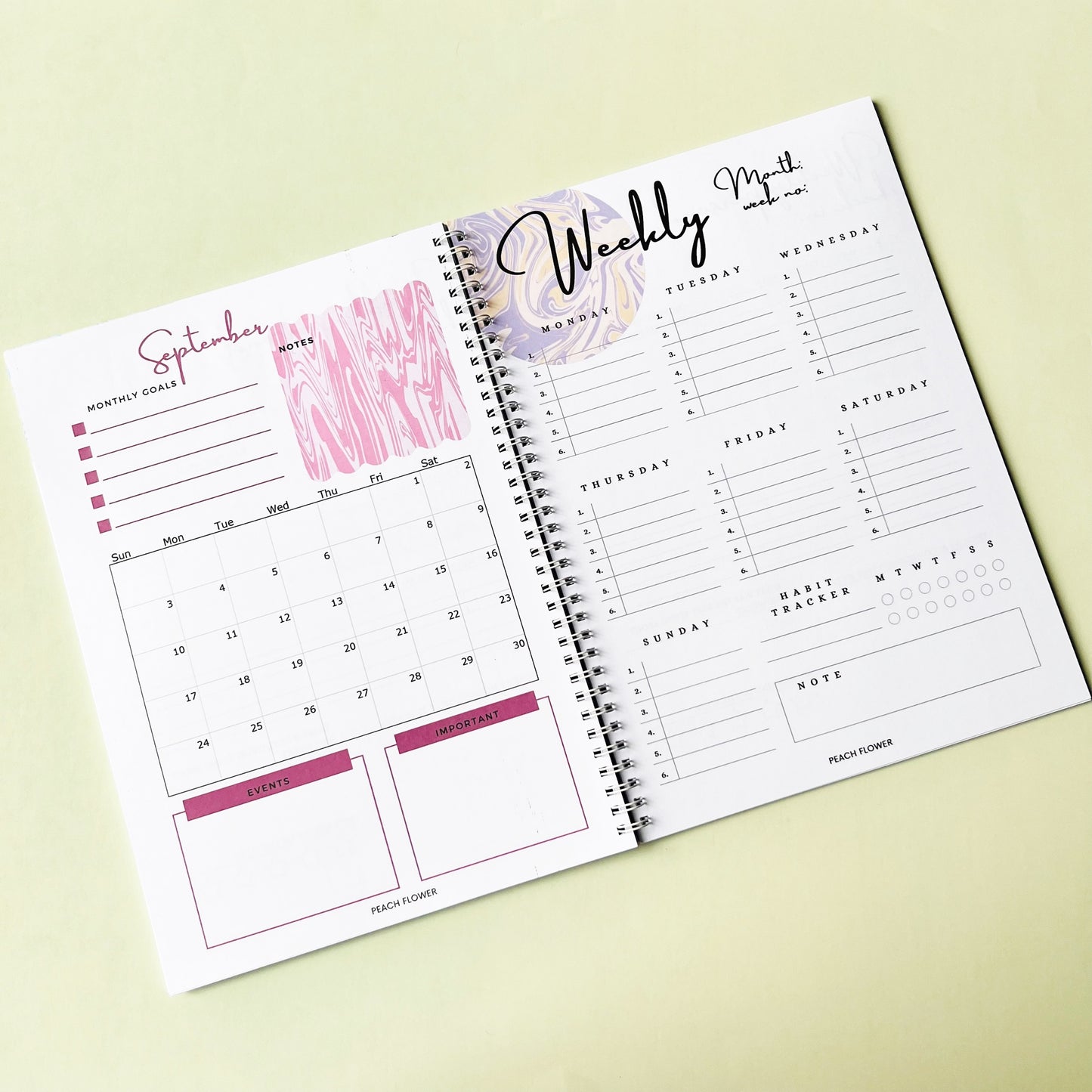 Yearly Planner 2023 (Free: Stickers + Bookmarks + Cards)