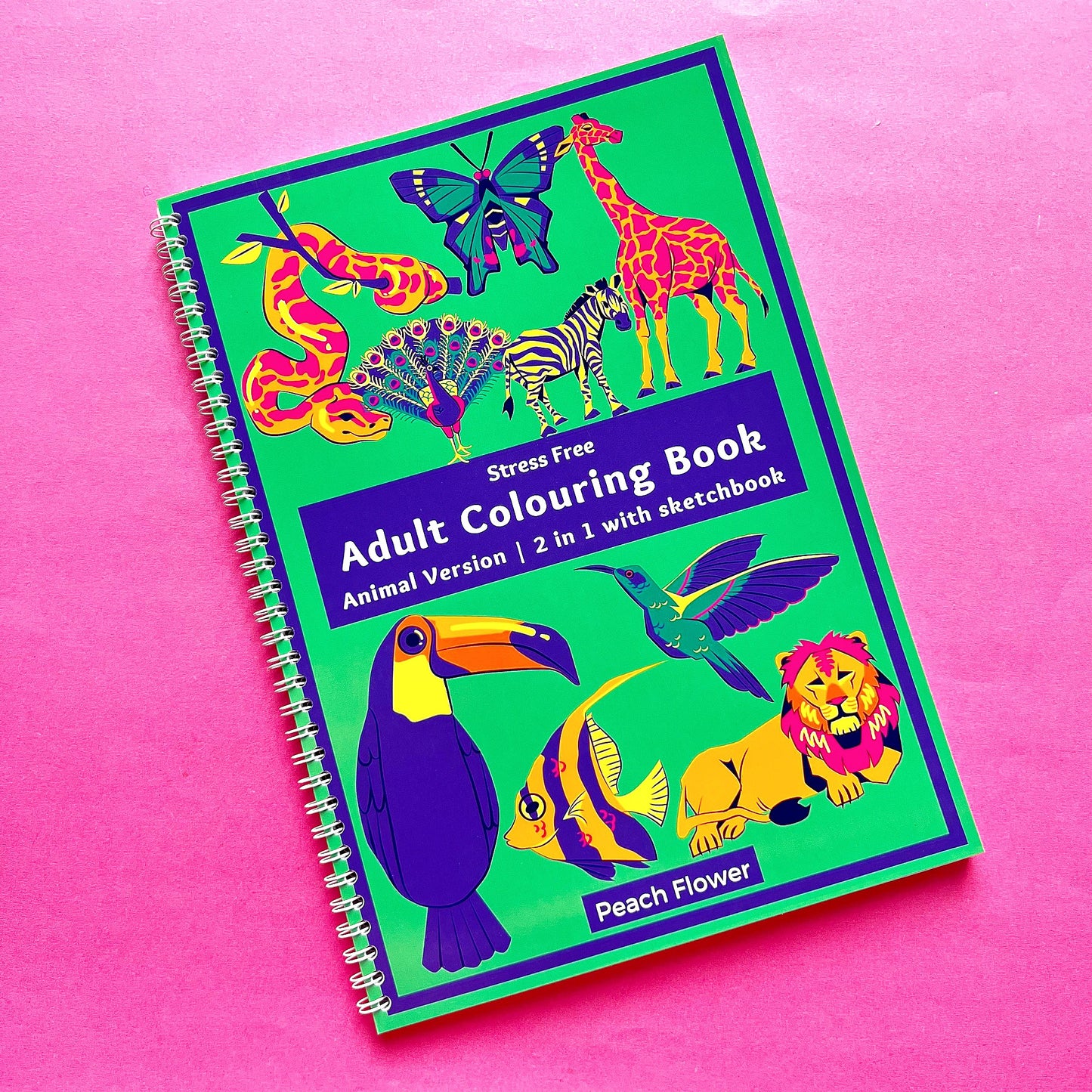 Adult Coloring Book: Animal Version 2 in 1