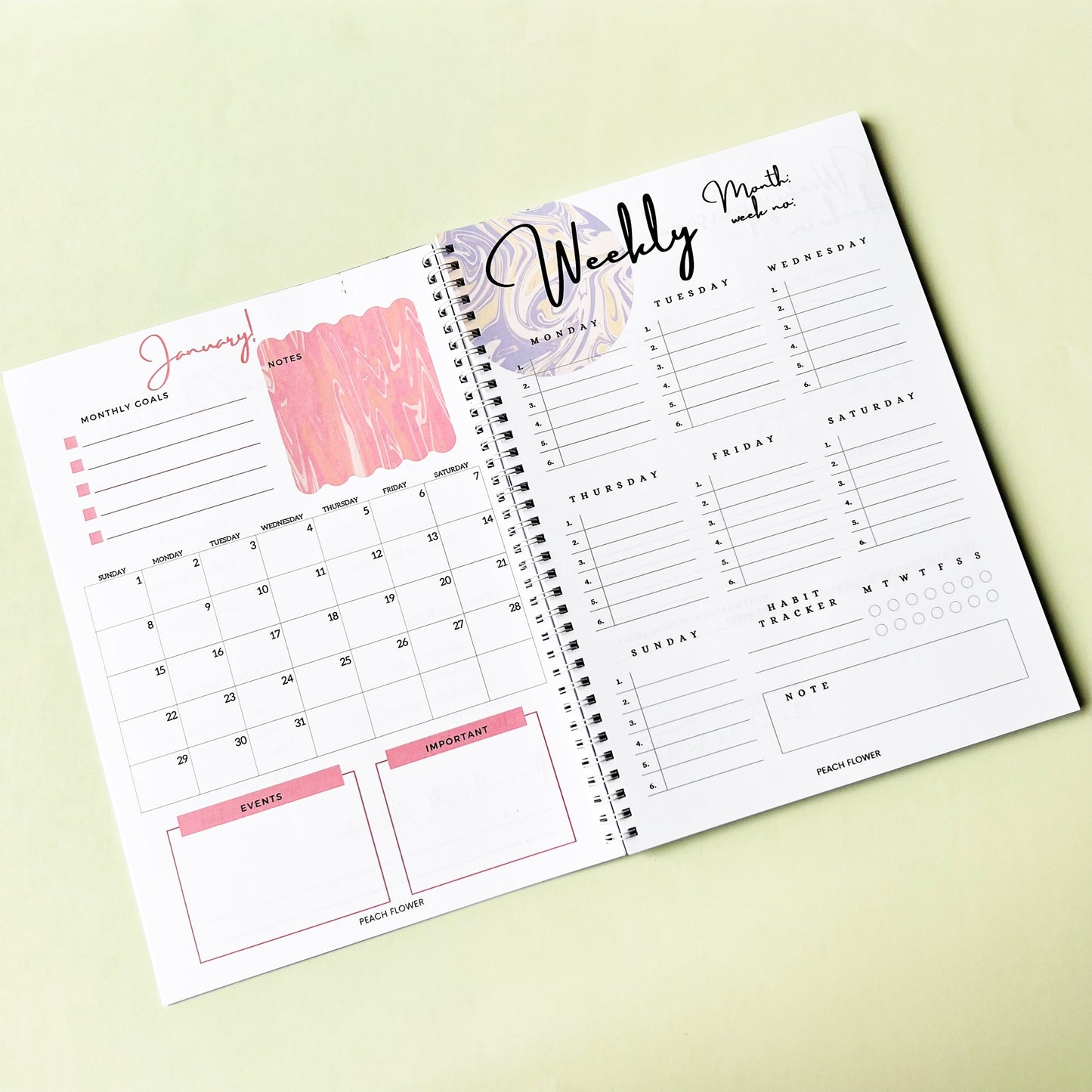 Yearly Planner 2023 (Free: Stickers + Bookmarks + Cards)